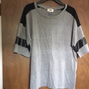 Gray and Black t-shirt